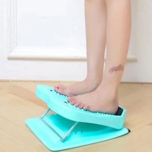 Gym Accessories-(300*300)- Woman standing on the Fitness Stretching Board (with only legs and feet visible)