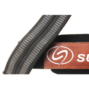 Weight Lifting Gear- (300*300) Image- Superset Weight Lifting Straps with close view of strap and brown leather strap with Superset emblem visible