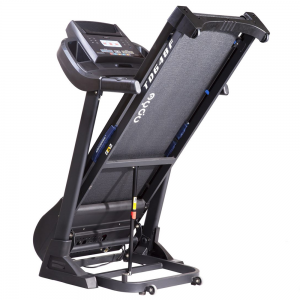 Cardio Equipment- (300*300) image- Air Cushion Foldable Treadmill DB-2003 in folded position in white background