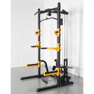 Strength Training Equipment- Profile view of the Premium Versatile Half rack