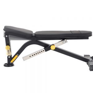 Strength Training Equipment- (300*300)- Side view of the (Flat/Incline/Decline) Weight Bench DB-1003 in flat position shown in white background