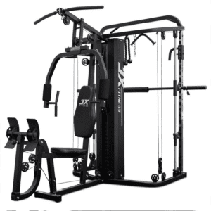 Strength Training Equipment- Two Person Station Multi gym with smith machine (White Backgound)
