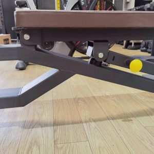 Strength Training Equipment- (300*300)- Close side view of the Flat/Incline Weight Bench in flat position