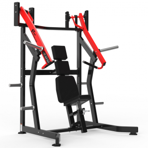 Commercial Equipment- Profile view of the ISO-Lateral Incline Chest press gym machine