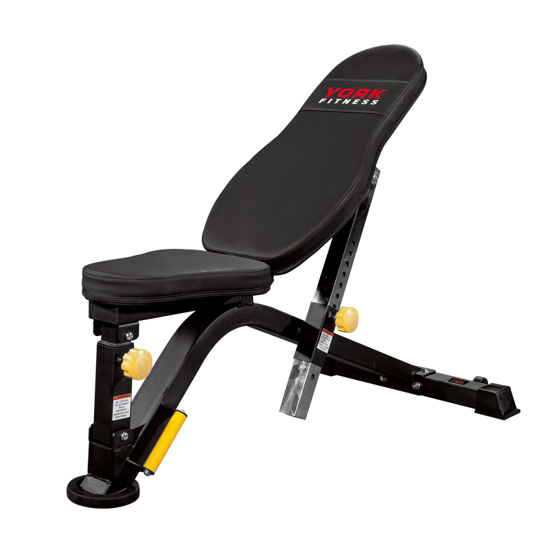 Strength Training Equipment- (300*300)- Profile view of the York Fitness Weight Bench (Flat/Incline)