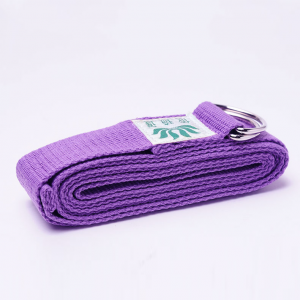 Purple color yoga stretch belt