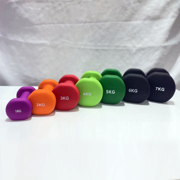 Colourful Neoprene Dumbbells (1-7kg)