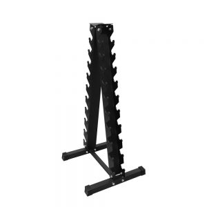 Strength Training Equipment- (300*300)- Profile view of the 10 pair Dumbell Storage Stand
