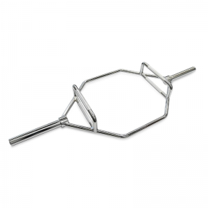 Strength Training Equipment- Silver Coloured Olympic Hex bar