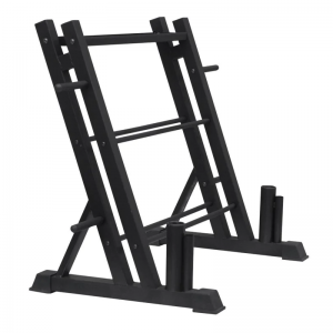 Strength Training Equipment- Profile view of the Dumbell & Weights Storage Rack