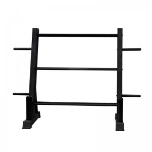 Strength Training Equipment- (300*300)- Front view of the Dumbbell & Weights Storage Rack in white background