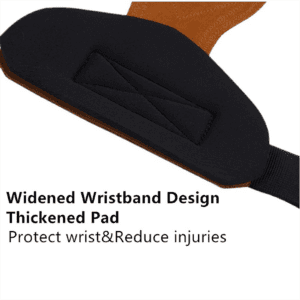 Flat anti skid cowhide weight lifting pad widened wristband design