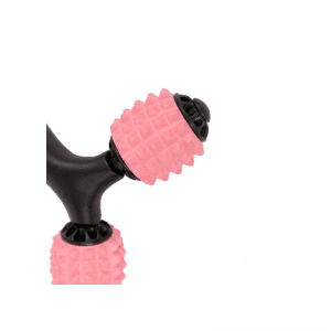 Gym Accessories- Y-Shaped Massage roller with view of foam roller
