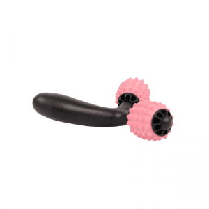 Gym Accessories- Side view of Y-Shaped Massage roller placed on white background