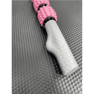 Gym Accessories- (300*300)- Handle view of the Muscle Massage Roller Stick (Pink)