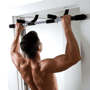 A man doing exercise from Multi training gym door chin up bar