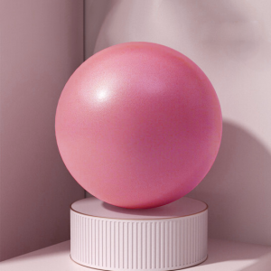 Yoga Product- Premium Swiss Ball (Pink) placed on circular pedestal