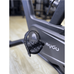 Exercise Bike Trainer- (300*300)- Close view of the pedal of the Smart Spin Bike in gym setting