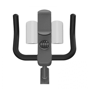 Exercise Bike Trainer- (300*300)- Top-view of the console and handle area of the Smart Spin Bike in white background