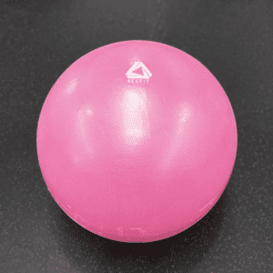 Yoga Product- (300*300)- Top View of the Premium Swiss Ball (Pink) on gym floor