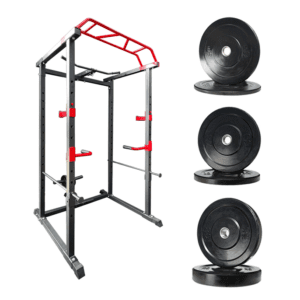 Strength Training Equipment- Power Cage With Lateral Bar+ 70KG Weight Plates