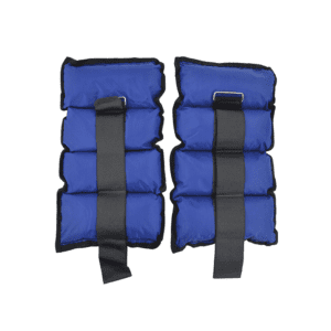 Two ankle wrist sandbags with adjustable straps