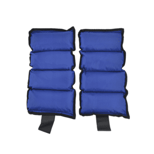 Two ankle wrist sandbags with adjustable straps in white background