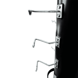 Gym accessory storage rack with hooks