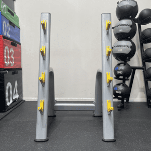 Silver Vertical Dumbbell Rack front view