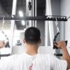 Lat Pull Down Handle Twin Handles Gym Pulley Cable Machine Attachment Black - Image 6