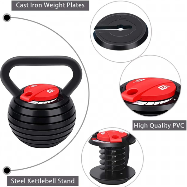 Adjustable Kettlebell (18kg) - Strength Trainer - Image 4