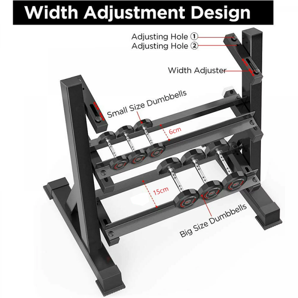 3-Tier Dumbbell Rack(95 cm) - Image 3