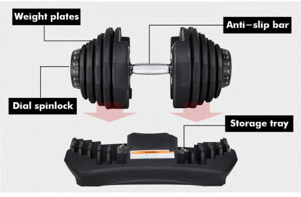 Adjustable Dumbbell (40kg) - Strength Trainer - Image 2