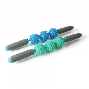 3 Spiky Balls Massage Roller Stick (Blue/Green)