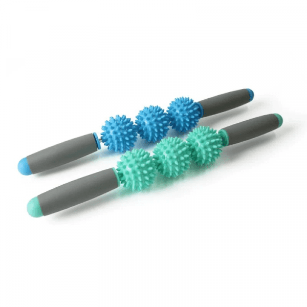 3 Spiky Balls Massage Roller Stick (Blue/Green)