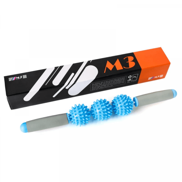3 Spiky Balls Massage Roller Stick (Blue/Green) - Image 3