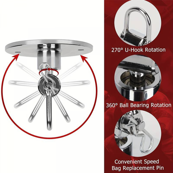 CEILING U-Hook swiveling base for Speed Boxing Bags - Gym Accessories - Image 6