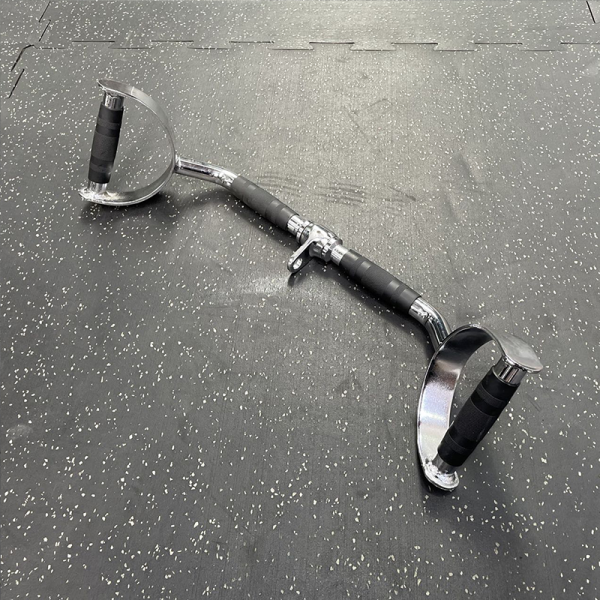 Wide Neutral Grip D Handle Pull Down Rowing Bar/Cable Attachments (62cm) - Image 2