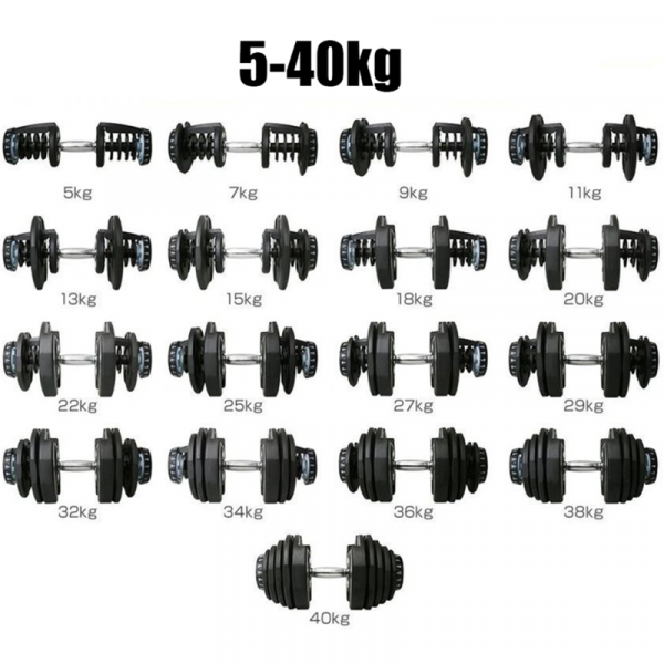 Adjustable Dumbbell (40kg) - Strength Trainer - Image 3