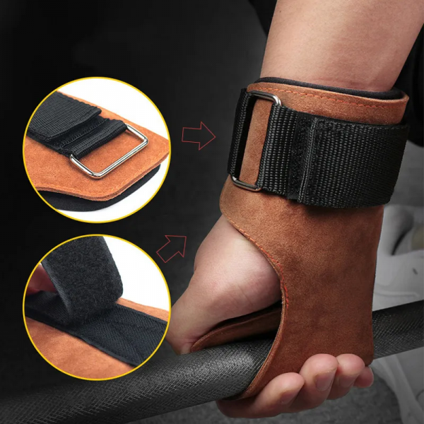 Anti-Skid Cowhide Weight Lifting/Chin-up Grip Pads (Palm Fit) - Image 6