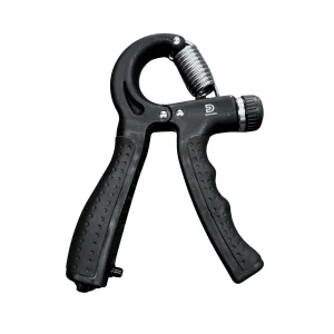DB Fitness adjustable hand grip strengthener with spring resistance and ergonomic black handles
