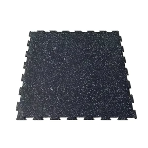 DB Fitness commercial gym floor mat 1000 x 1000 x 10mm black interlocking rubber tile
