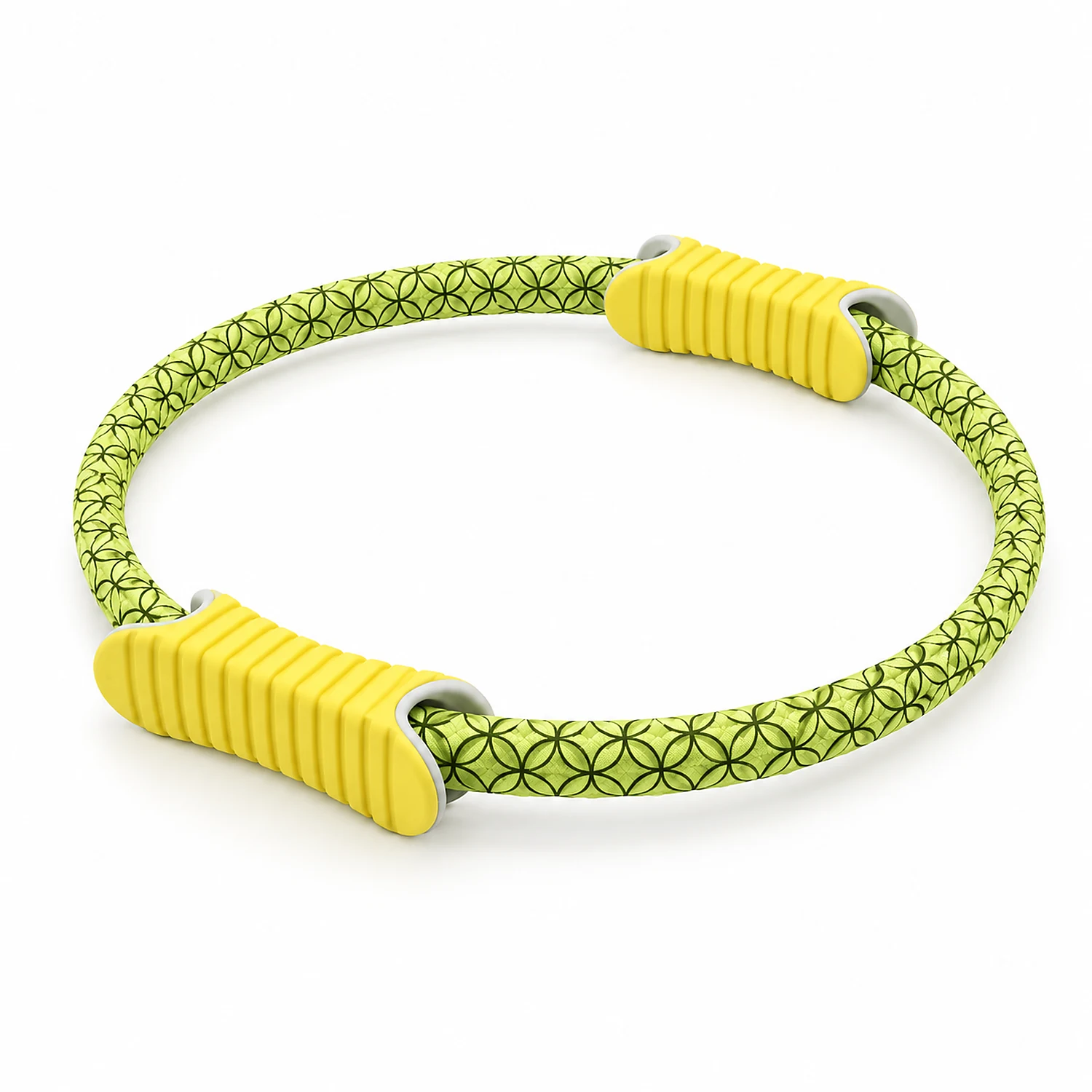 DB Fitness Pilates ring resistance exerciser with padded handles for home strength, toning and mobility workouts.
