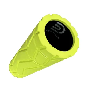 DB Fitness lime textured foam roller for muscle recovery, mobility and massage
