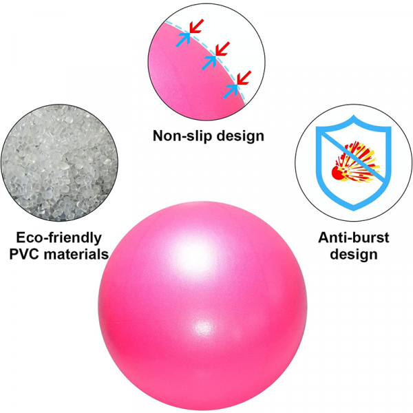 20cm Pilates Ball (Grey / Purple / Pink) - Image 2