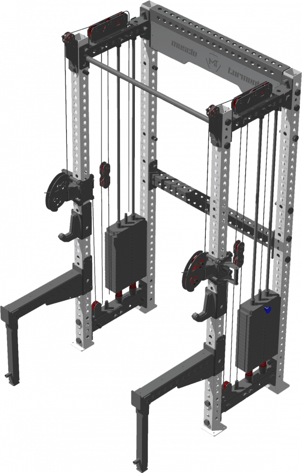 Half Rack with Cable Pec Fly (Fixed Pulley)DB-6021