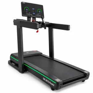 DB-2013 Peak2 treadmill with large TFT display and green LED running deck for home fitness in New Zealand