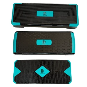 DB Fitness aerobic step platform size options showing large, medium and small models on a white background