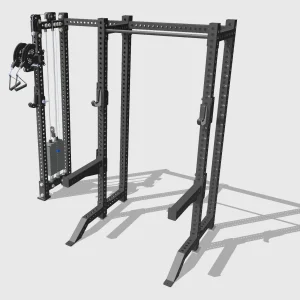 Half rack with cable machine