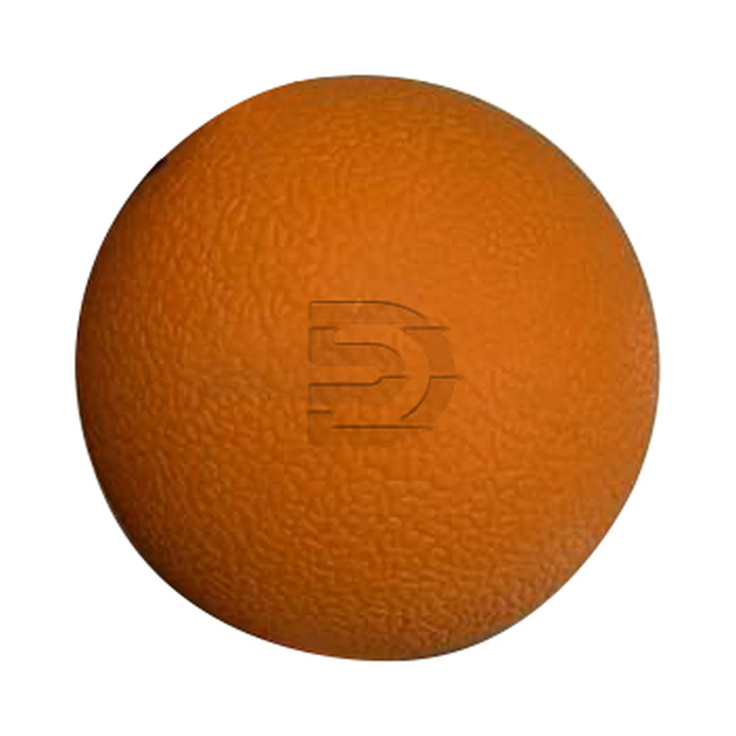 Orange DB Fitness 65mm lacrosse massage ball with a textured surface and DB logo on a white background